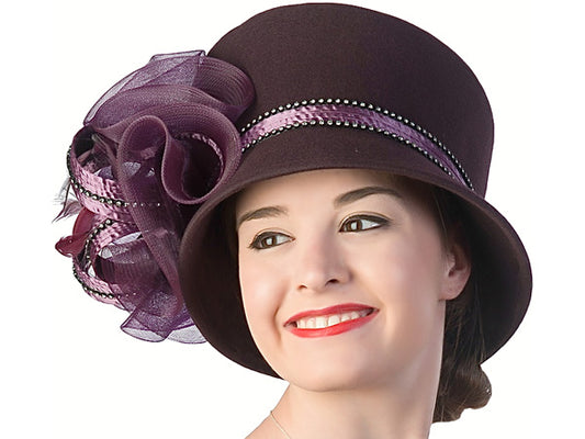 Ellie Wool Felt Ladies Dress Hat