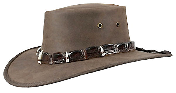 Barmah Hats Outback Crocodile Cooler/Brown #1033MC Brown / Extra Large