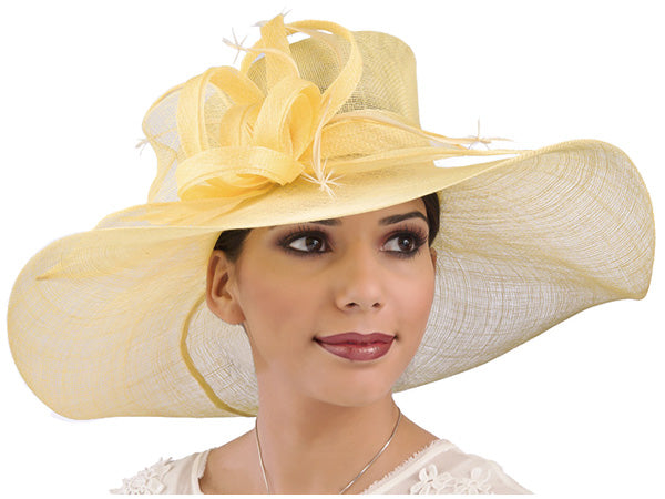 Jasmine Wide Brim Sinamay Hat – aztex-hats display picture 1