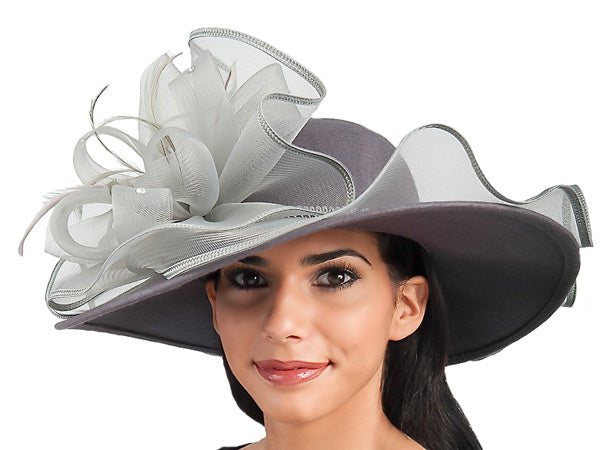 ladies silver dress hats Ladies Metallic Silver Cloche Designer Fashion Church Hat, Wedding Dress  Hats For Women