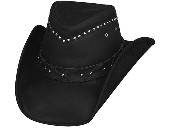 Bullhide Burnt Dust Leather Western Hat Black – aztex-hats display picture 1