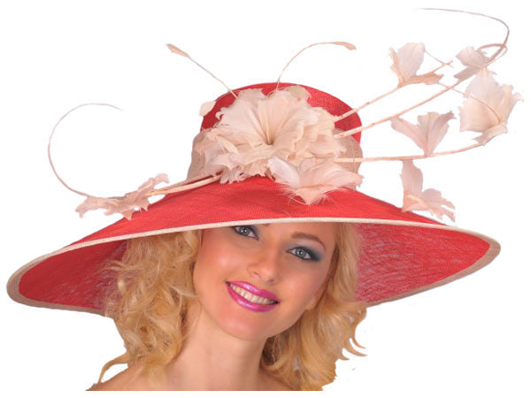 Angela Wide Brim Kentucky Derby Hat – aztex-hats display picture 3
