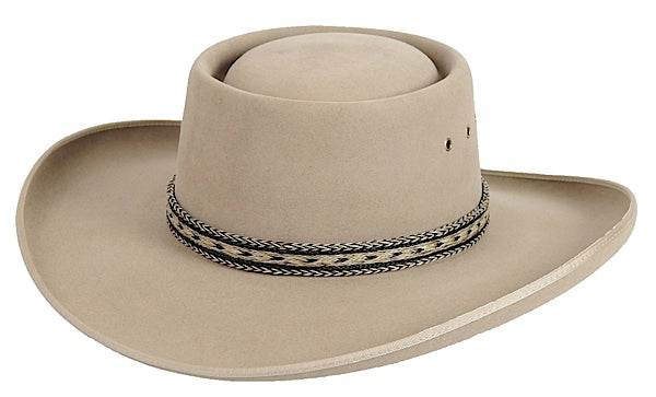AzTex Wide Brim Gambler Western Hat 10X: Natural, 7 1/2