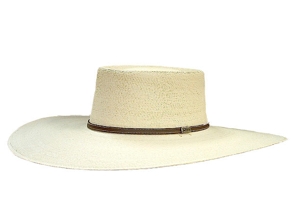Atwood Nevada Style Wide Brim Palm Straw Hat: Natural, 6 7/8