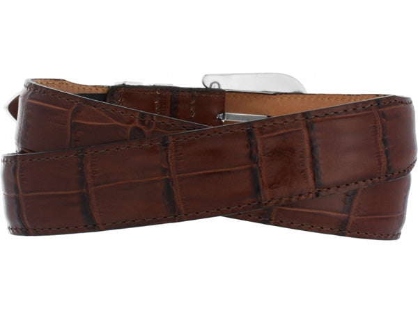 Catera Croc Print Leather Belt for Men