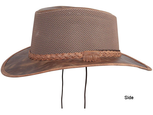 American Hat company outlet Grey Breeze leather hat