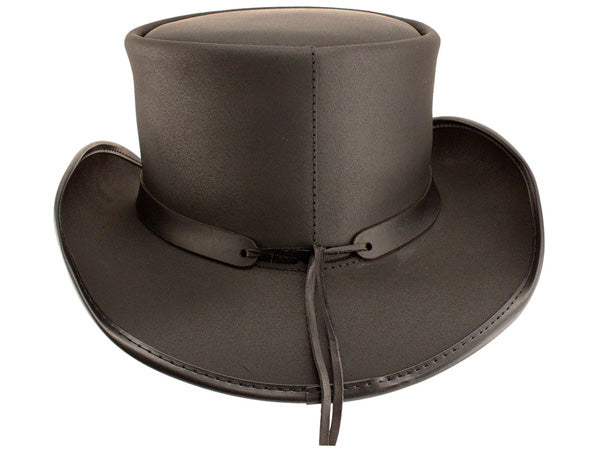 Head n Home Pale Rider Leather Top Hat - Skull Band 2X