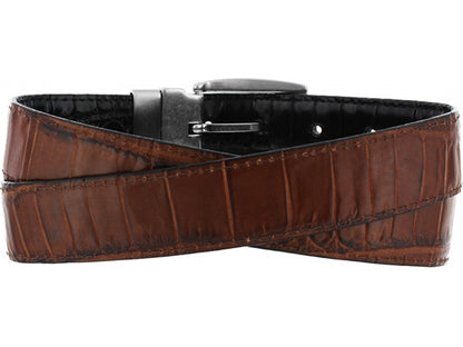 Reversible Croco Leather Belt