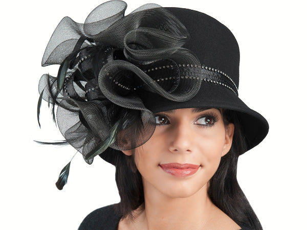 Ellie Wool Felt Ladies Dress Hat: Grape, M Ellie Wool Felt Ladies Dress Hat: Grape, M
