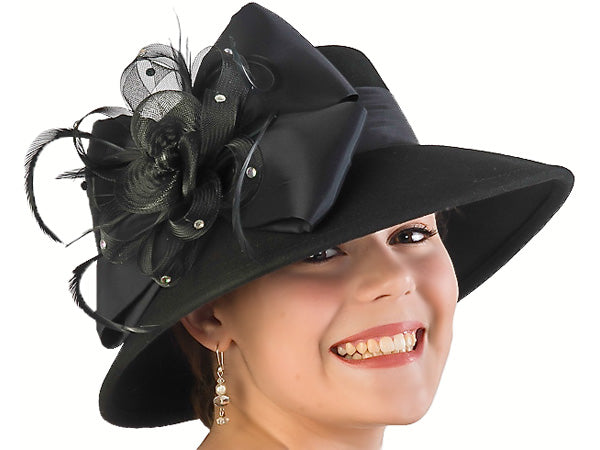 Lyn Wool Felt Church Hat