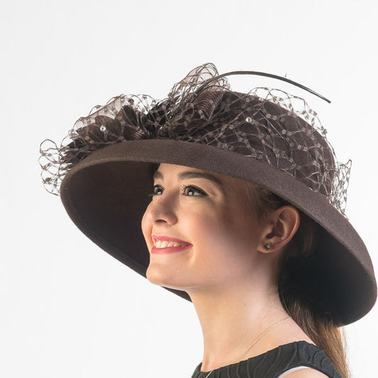 Mona Wool Church Hat for Women