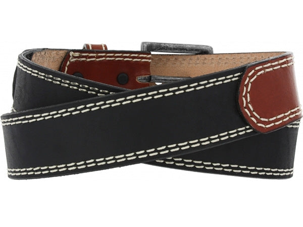 Mahogany Double Stitch Belt Black – aztex-hats Mahogany Double Stitch Belt Black – aztex-hats