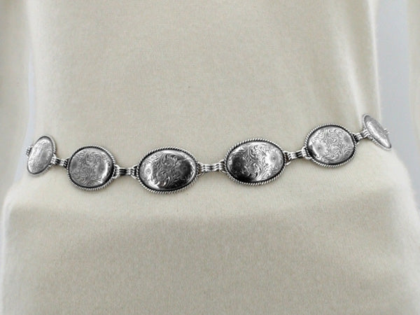 Nicole Silver Link Concho Belt – aztex-hats