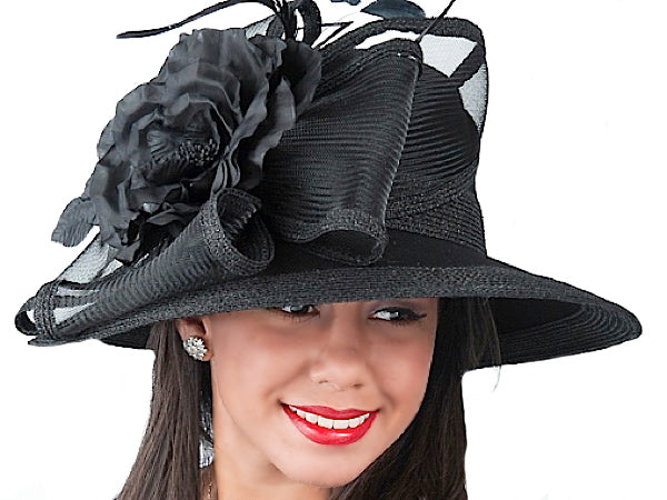 Briana Ladies Dress Hat: Black, Small Briana Ladies Dress Hat: Black, Small