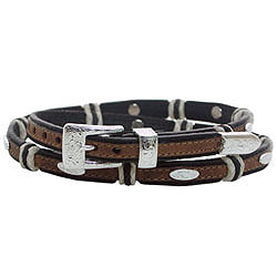Leather Band with Rawhide Knots Black