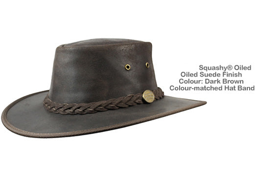 Barmah Squashy Oiled Leather Hat