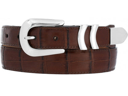 Catera Croc Print Leather Belt for Men
