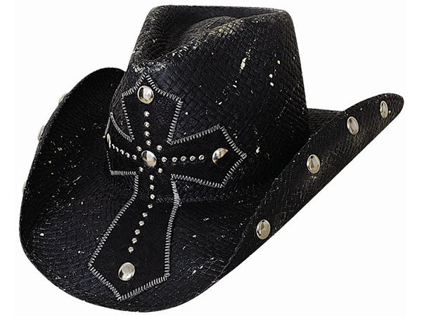 Bullhide No Mercy Straw Cowboy Hat Black