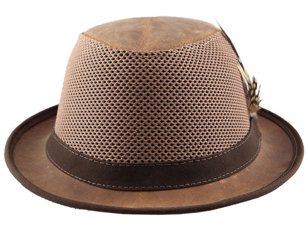 Head n Home Player Leather Fedora