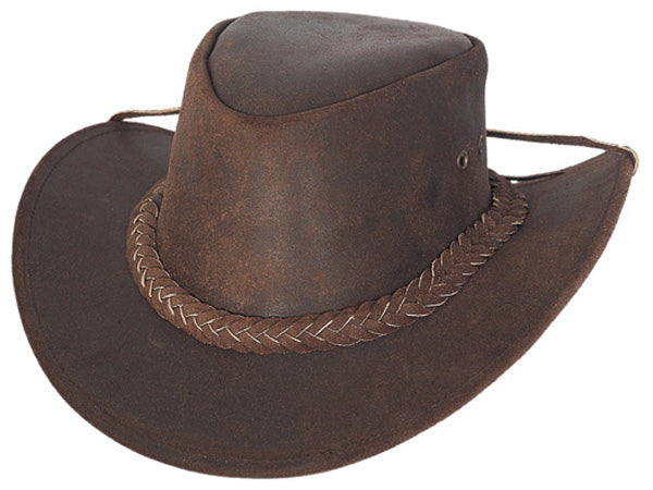 Bullhide Cedar Groove Leather Outback Hat
