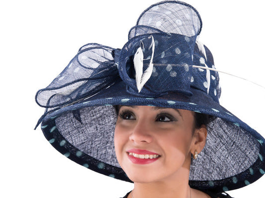 Poppy Polka Dot Sinamay Hat