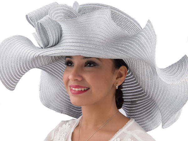 Tiffany Wavy Brim Metallic Hat