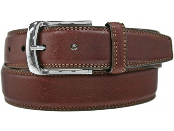 Ventura Mens Leather Dress Belt Brown