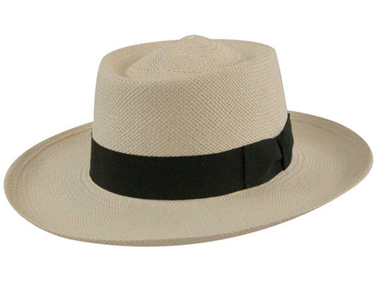 Scala Panama Straw Gambler Hat