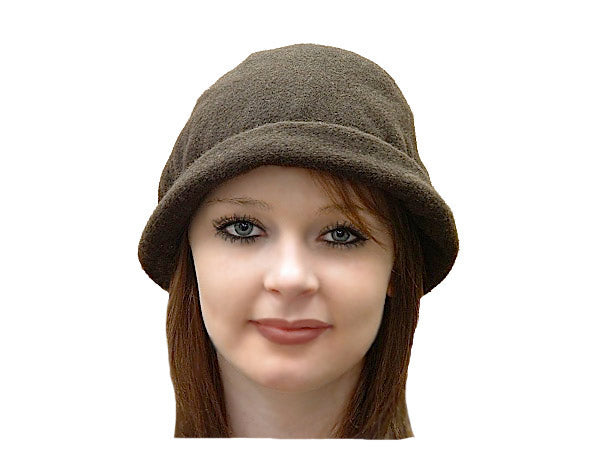 Brown Beanie with Rolled Edge