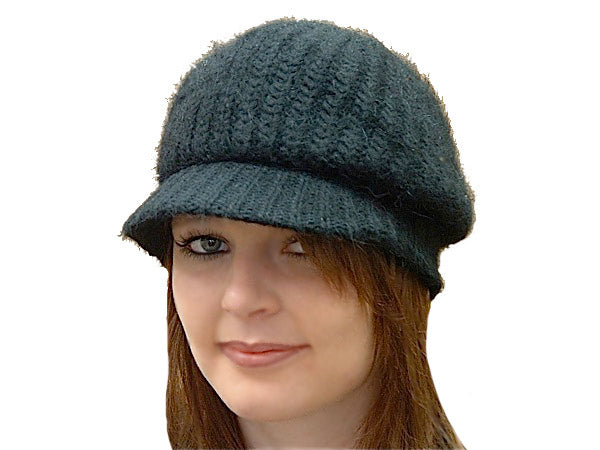 Chunky Cable Knit Newsboy Cap