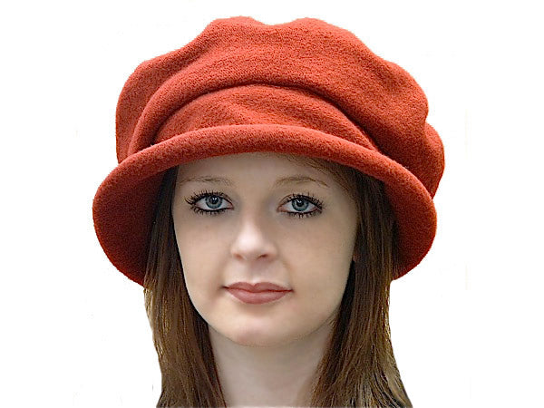Brick Red Casual Knit Hat