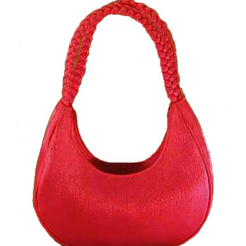 Red Evening Handbag with Rope Detail