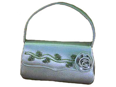 Silver Beaded Evening Handbag