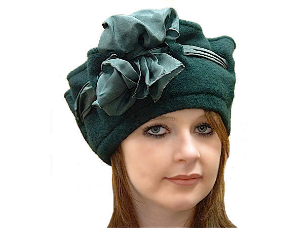 Forest Color Packable Millinery Hat