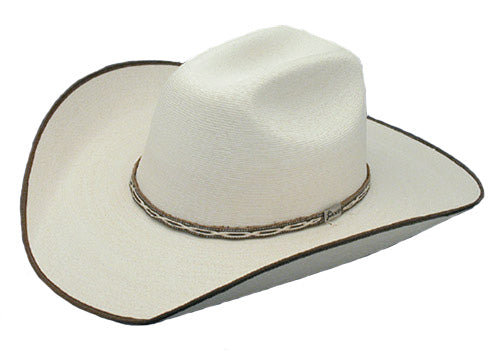 Atwood Hereford Low Crown Palm Leaf Hat with Chocolate Binding