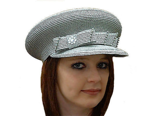 Silver Millinery Cap